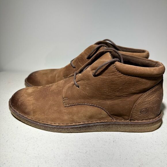 Born Brown Leather Lace Up Chukka Boots Men's 9 - Picture 4 of 8